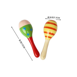 Vente en gros de shakers à œufs en bois colorés, maracas en bois, instruments Orff, jouets, instruments de musique - Product Image 4