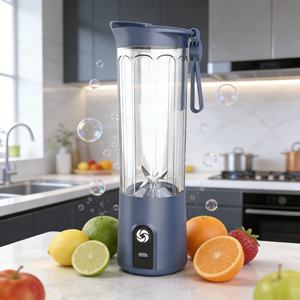 Heavy Duty <b>Blender</b> 550ml USB-Powered BPA Free 6 Blades <b>Portable</b> Smoothies Maker 2000mAh Battery Turbo Mode Leak Proof Ice Car - Product Image 1