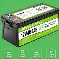 Harga Pabrik Stok EU Baterai LiFePO4 12v 460Ah Kotak Penyimpanan IP65 10000 Siklus 200A BMS 10A Charger Gratis Pengiriman DDP