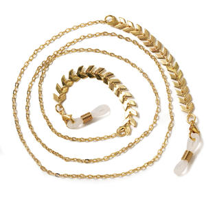 Chaîne de masquage de perles en métal doré à la mode REWIN Lunettes de soleil avec cordon pour le cou Lunettes de lecture Chaîne - Product Image 3