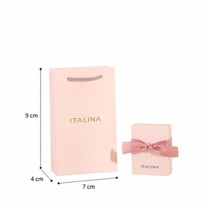 Pink Custom Jewelry Paper <b>Box</b> <b>Gift</b> Packaging Lid and Base Ribbon Bow Necklace <b>Earring</b> Presentation <b>Box</b> - Product Image 2
