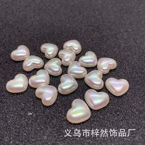 Lo último en forma de corazón Mapei Pearl, accesorios de joyería coloridos de media cara, Pendientes colgantes, accesorios DIY - Product Image 3