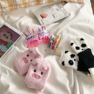 Cute Animal Coral Fleece <b>Socks</b> Thickening Sweat Absorbent Women Home Sleep Floor <b>Socks</b> - Product Image 2