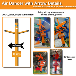 Outdoor Commerciële Aangepaste Band Met Oranje Smile Baby Stijl Buis <span class=keywords><strong>Man</strong></span> Opblaasbare Reclame Lucht Danser - Product Image 3