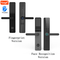 Cerradura Inteligente Tuya con Huella Dactilar Biométrica, Reconocimiento Facial, Entrada por Código, Wi-Fi, Almacenamiento en la Nube, Modelo F8 de Aleación de Aluminio