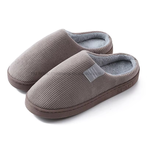 Spring and Autumn Cotton Slippers Winter Warm Indoor Home <b>Shoes</b> for Household Couples Anti Wool Slippers for Men - Product Image 3