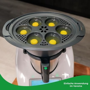 Plateau pour faire cuire les œufs, accessoire de cuisine compatible avec <span class=keywords><strong>Thermomix</strong></span> TM5 TM6 Varoma, grille de cuisson à la vapeur pour la cuisine à domicile - Product Image 3
