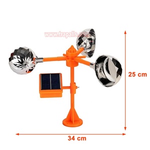 Dispositif anti-pigeons rotatif à 360° pour bateaux et extérieur ° Répulsif solaire réfléchissant pour oiseaux - Product Image 2