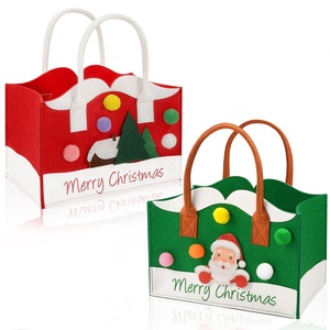 Bolsa de regalo de fieltro reutilizable para niños, suministros de fiesta de <span class=keywords><strong>Navidad</strong></span> personalizados de fábrica, con asas - Product Image 1