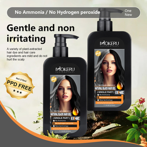 Crema Colorante Permanente Naturale Nera Senza Ammoniaca 210ml, Non Allergenica, Copre <span class=keywords><strong>Capelli</strong></span> <span class=keywords><strong>Bianchi</strong></span> e Grigi - Product Image 6