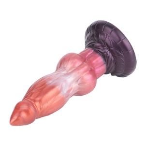 YOCY Dual Layer Silicone Dog <b>Dildo</b> with Suction Cup Soft Skin Hard Core <b>Dildo</b> Artificial Animal Penis Dog <b>Dildo</b> for Women Men - Product Image 5