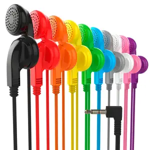 Factory Directly Sale OEM Color Mobile Bus Earpiece With Stereo 3.5mm Jack Cheap Disposable Airline Earphone