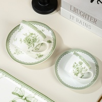 Ensembles d'assiettes de luxe imprimées sur mesure Plats en céramique Bols Vaisselle Ensemble complet de vaisselle