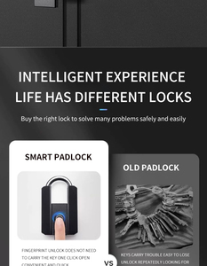 Slim vingerafdrukhangslot met Bluetooth, waterdicht antidiefstalslot voor kast, locker, lade, groot, robuust hangslot - Product Image 4