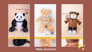 Boneka Hewan Lucu Berkualitas Tinggi ODM MOQ Rendah, Tas Promosi, Mainan Boneka Hewan Plush - Product Image 6