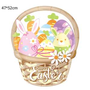 ลูกโป่งฟอยล์รูปไข่อีสเตอร์ กระต่าย และตะกร้า สำหรับตกแต่งงานวันเกิดและงานปาร์ตี้อีสเตอร์ - Product Image 2