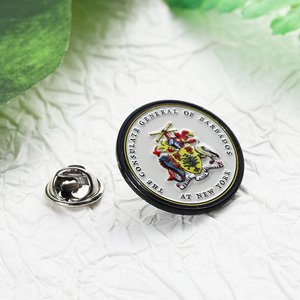 Pins Personalizados de Alta Calidad, Chapados en Negro, Impresos a <span class=keywords><strong>Color</strong></span>, Insignias de Metal, Aleación de Zinc, Logotipo, Letra, Broche - Product Image 3