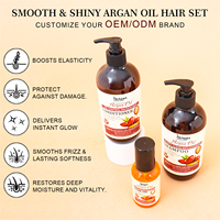 Sampo Minyak Argan Bebas Sulfat untuk Pertumbuhan Rambut, Sampo Biotin Anti Rambut Rontok, Set Perawatan Rambut dengan Minyak Esensial, Label Pribadi