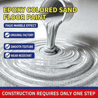 Revêtement liquide auto-nivelant antidérapant en sable coloré, résistant à l'usure, protection solaire, peinture pour sols intérieurs sans joint