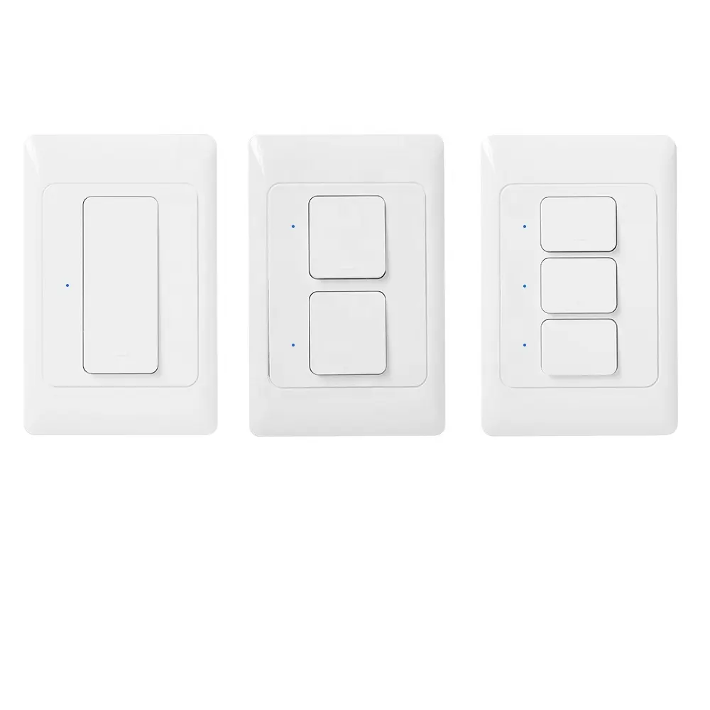 Australia Mobile Remote Control light switch ZigBee No Neutral Zigbee Smart Wall Push Button Switch