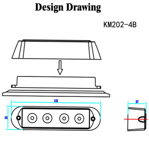 5.5 pouces montage en Surface Slim 4 LED lumière clignotante d'urgence pont tableau de bord Grille stroboscopique <span class=keywords><strong>barre</strong></span> lumineuse pour véhicule voiture camion de <span class=keywords><strong>remorquage</strong></span> - Product Image 4