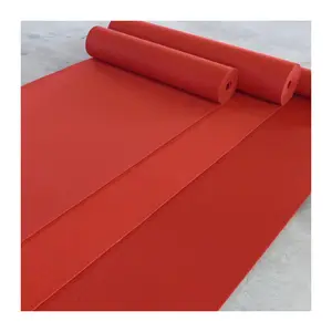 Non Woven Commercial Velour Red Grey Green Blue Carpet For Outdoor Event 7mm Thick