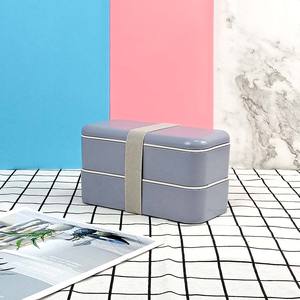 800ML Bento yemek kabı çift katmanlı plastik yemek kabı es 2-tier ofis için yemek kabı mikrodalga güvenli saklama kabı sıcak soğuk gıda - Product Image 5