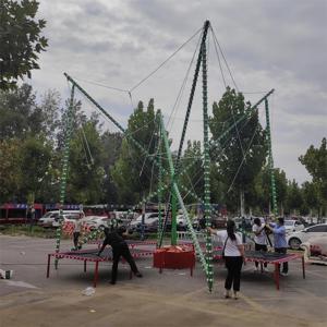 Équipement de divertissement de machine de parc d'attractions de prix bon marché d'usine monte le <span class=keywords><strong>trampoline</strong></span> à l'élastique pour le jeu adulte - Product Image 3
