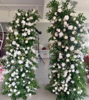 Arco de Boda de Flores de Seda Artificial Duraderas y de Larga Duración, Novedad Tradicional para Decoración de Eventos y Fiestas de Boda