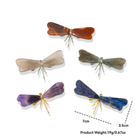 Wunderschöne Kristall-Amethyst-Libelle, Handgefertigt, Natürlicher Edelstein, Miniatur-Libelle für Geschenke und Sammlungen
