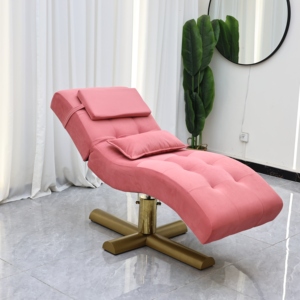 Nueva Cama de Belleza Hidráulica de Espuma de Terciopelo Dorada Curvada para Pestañas, Topper para Cama de Spa, Cama de Masaje para Salón de Belleza, Cama de Lujo para Pestañas, Cama Facial - Product Image 4