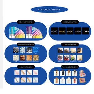 Sikat rambut nilon, pijat 2025 untuk tata rambut gaya lembut kering atau basah penggunaan sisir jarum baja gigi ABS babi bulu - Product Image 3