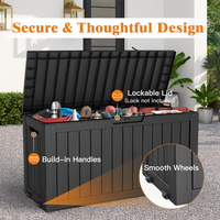 Vente en gros de boîtes de rangement extérieures en plastique de 72 GALLONS (270 L) pour terrasse, pour approvisionnement en vrac