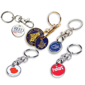 Logotipo personalizado Esmalte Trolley Monedero Titular Llavero Metal Zinc Aleación Super Market Token Coin Shopping Cart Llavero - Product Image 6