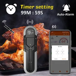 MAX 500FT inalámbrico de largo alcance Smart Grill Cooking BlueTooth BBQ Termómetros para carne