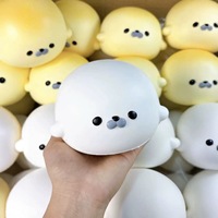 Jouet Squishy Personnalisé Grand Phoque à Rebond Lent, Doux et Lisse, Soulage l'Anxiété, Décoration de Bureau