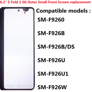 Pantalla Táctil AMOLED de 7.6 Pulgadas para <span class=keywords><strong>Samsung</strong></span> Z Fold 3, Ensamblaje de Digitalizador, Repuesto de LCD para Z Fold3 5G SM-F926U SM-F926B con Puntos - Product Image 4