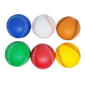 Jouet anti-stress - Balle à presser en mousse PU en forme de balle de baseball, impression numérique personnalisée, portable, promotionnel - Product Image 1