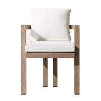 Table d'extérieur nordique pour cour et jardin, en teck massif, anti-corrosion, imperméable et résistant aux UV, fabriquée en Chine
