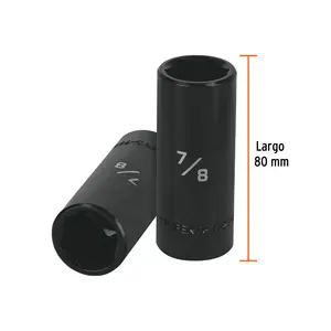 Clé à douille à chocs longue BOX 6 7/8 po, 6 points, entraînement 1/2 po, TRUPER - Product Image 1