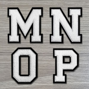 Meilleure vente : <span class=keywords><strong>Patch</strong></span> en chenille avec lettres grecques, à coudre ou à repasser, alphabet A-Z, <span class=keywords><strong>broderie</strong></span> en chenille pour vêtements - Product Image 4