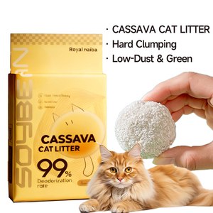 Natürliche Zutaten Leicht zu Reinigen Maniok-Katzenstreu Schnell Absorbierender <span class=keywords><strong>Sand</strong></span> für Katzen - Product Image 1