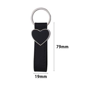 Llavero de Metal Personalizado con Impresión por Sublimación UV de Doble Cara, Llavero de Cuero PU Rectangular con Logotipo Personalizado - Product Image 4