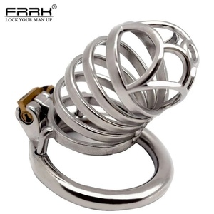 Jaula de Castidad Masculina FRRK de 6.8cm, Candado de Bondage BDSM, Jaula de Castidad de Acero Inoxidable para Pene, Jaula de Castidad para Hombres - Product Image 1
