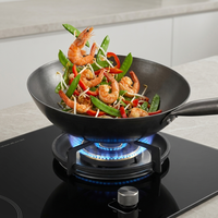 Cuisinière à induction électrique GPL domestique avec option batterie, contrôle tactile microcristallin, économie d'énergie, encastrable, cuisinière à gaz