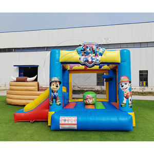 Castillo Inflable con Diseño de Cachorro de Dibujos Animados, Casa de Brinco y Tobogán Combinados, Castillo Inflable Comercial - Product Image 1