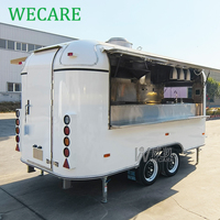 WECARE Remorque Mobile de Restauration Cocktail Café Bar à Jus, Entièrement Équipée pour Kebab Döner, Camion Fast Food avec Cuisine Complète