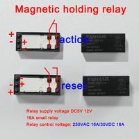 W15L-1A2T-L2-DC5V W15L-1A2T-L2-DC12V 16A Magnetic Latching Relay HFE20 5V 12V Double Coil Relay for Smart Home