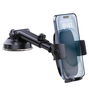 Soporte para teléfono para coche, ventosa, rotación de 360 ​​grados, soporte universal para parabrisas, plástico negro - Product Image 5