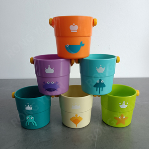 Huanger Cocodrilo Spillers Apilamiento y Colar Copas Juego de juguetes Educativos tempranos Juguetes de baño de plástico para bebés para niños pequeños 1-3 - Product Image 3